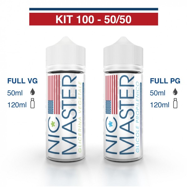 Kit 100 - 50/50 Nic Master (entrambi in flacone da 120ml)